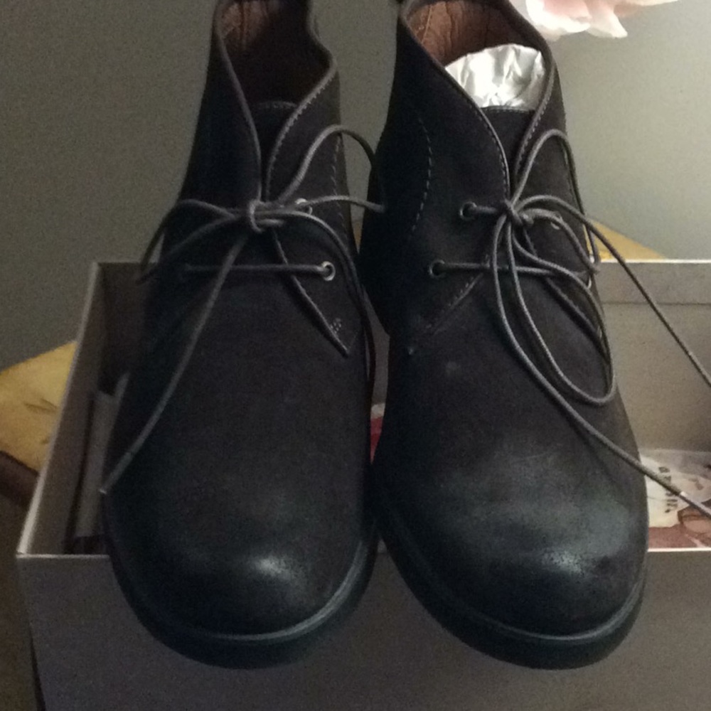 Brown suede Hush Puppies ankle boots